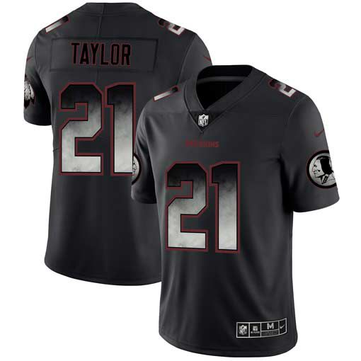 Men Washington Redskins #21 Taylor Nike Teams Black Smoke Fashion Limited NFL Jerseys->green bay packers->NFL Jersey
